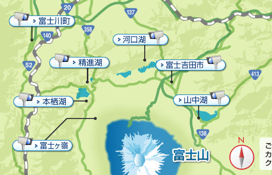 ご覧になりたいライブカメラのポイントをクリックしてください。