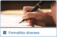 Formalités diverses