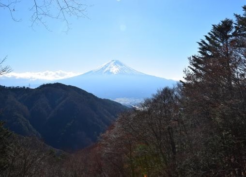 県道富士河口湖笛吹線展望台の眺望写真