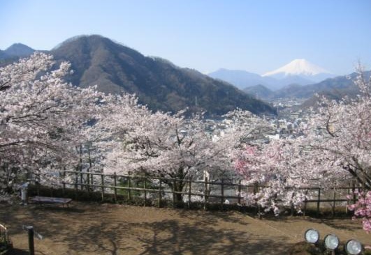 岩殿山ふれあいの館の眺望写真