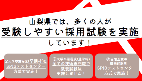 試験紹介のチラシ