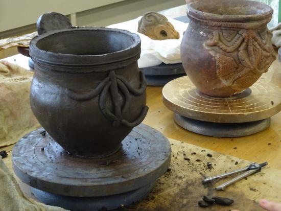 画像：土器の成形