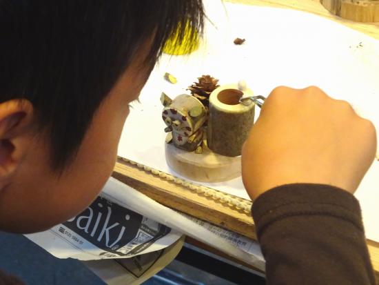 画像：クラフト体験の様子