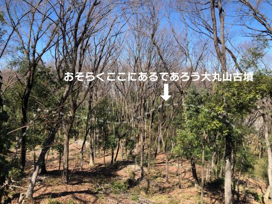 古墳の墳丘位置