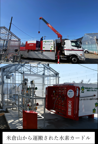 米倉山から運搬された水素カードル