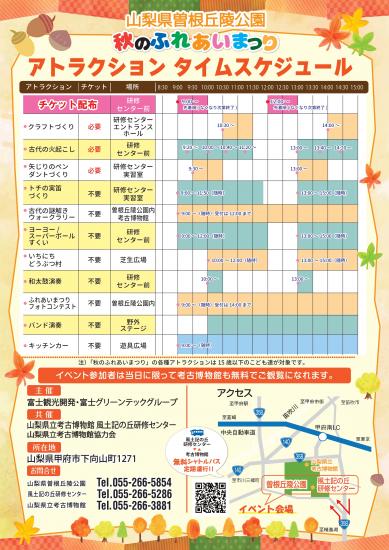画像:秋のふれあいまつりのご案内(裏)