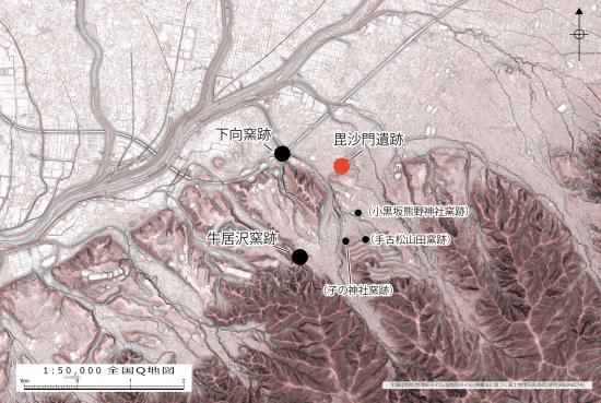 境川窯跡群位置図