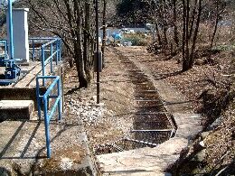 沈砂池（鼓川発電所取水口）