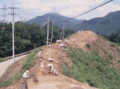 1998年の発掘調査の実施状況写真