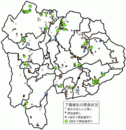 シカ食痕の有無（2010）