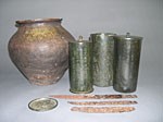 銅製経筒及び付属品