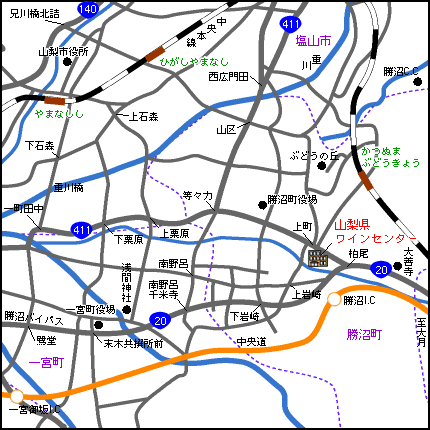 ワインセンター周辺地図