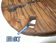 銚子塚古墳円盤状木製品拡大部分