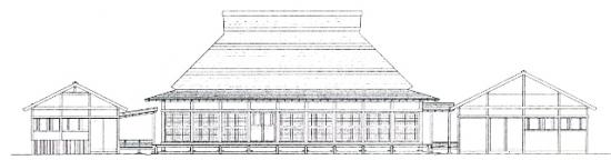 寺院の復元図