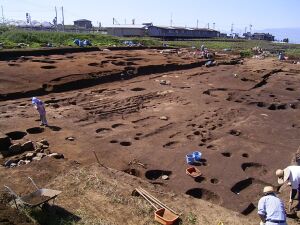 天神堂遺跡発掘調査風景