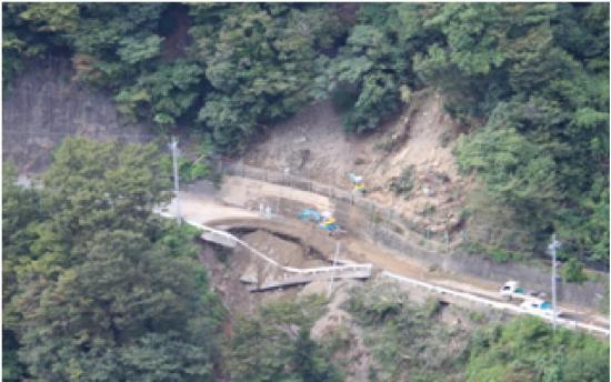 雨畑大島線の決壊