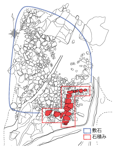 敷石遺構平面図右