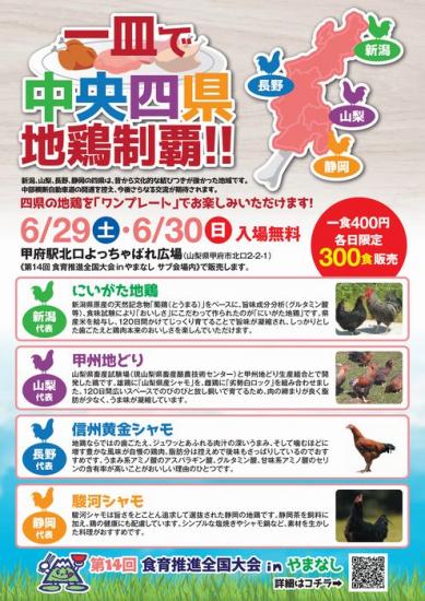 中央四県地鶏制覇