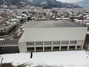 青洲高校屋内運動場外観22年2月