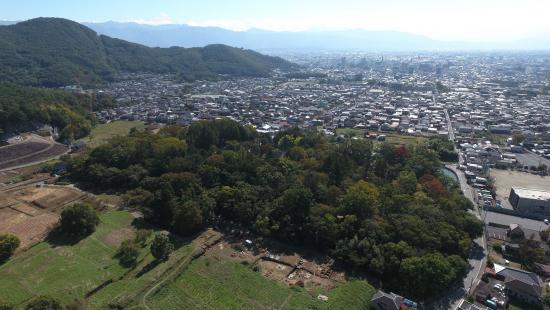 武田氏館跡俯瞰（ふかん）写真