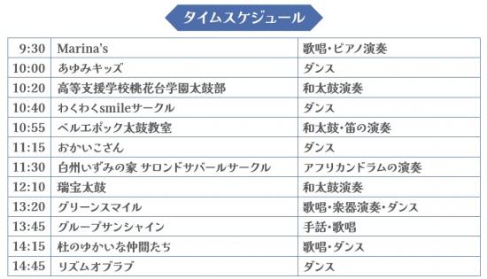 R7芸文祭タイムスケジュール2日目