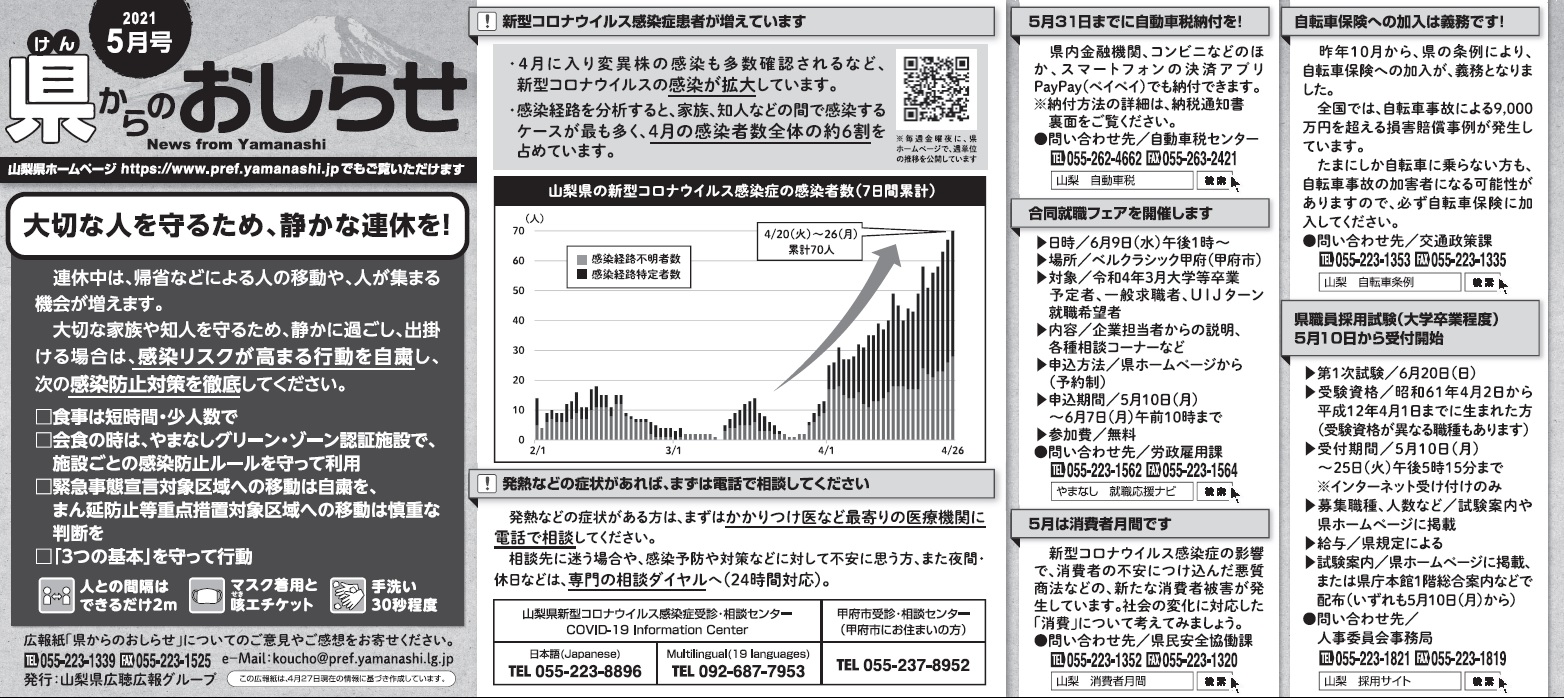 県からのおしらせ5月号