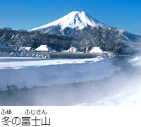 冬の富士山の風景